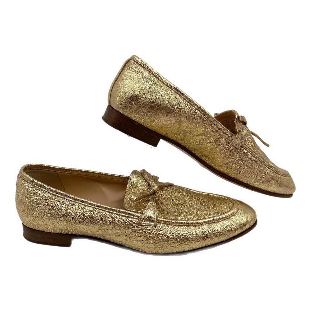 J. Crew Gold Bow Accent Loafers Almond Toe | Womens 8